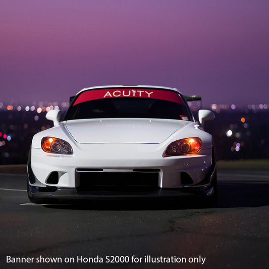 ACUITY Instruments Matte Red Windshield Banner