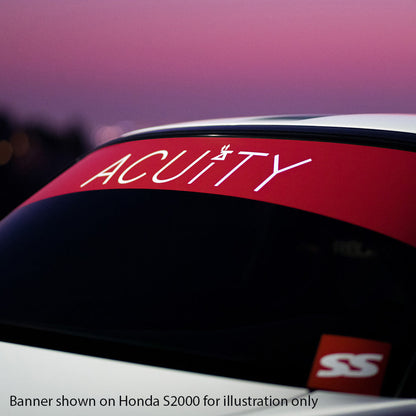 ACUITY Instruments Matte Red Windshield Banner