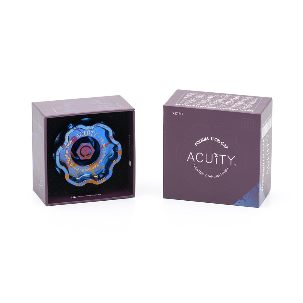 ACUITY Instruments POCO-Ti Splatter Titanium Low Profile Shift Knob (M10x1.5) for Hondas/Acura