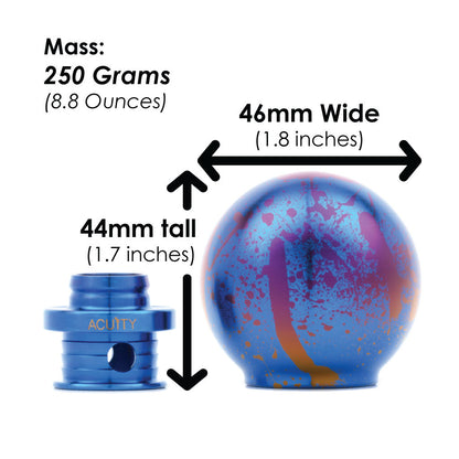 POCO-Ti Low Profile Shift Knob in Splatter Titanium Finish (M10x1.5)