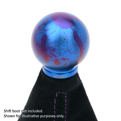 POCO-Ti Low Profile Shift Knob in Splatter Titanium Finish (M10x1.5)