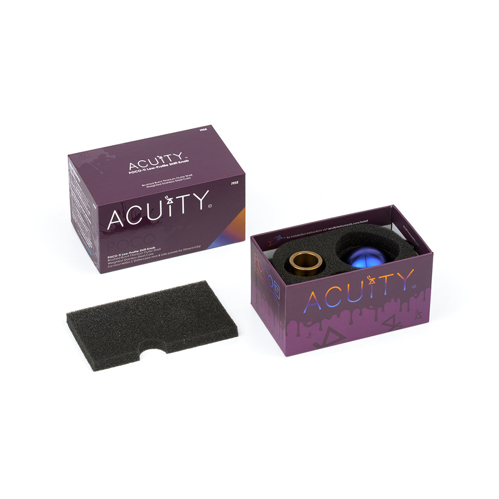 ACUITY Instruments POCO-Ti Burnt Titanium Low Profile Shift Knob (M10x1.5) 1958-BRN