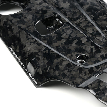 K20C Engine Cover in Forged Carbon Fiber, Gloss Finish