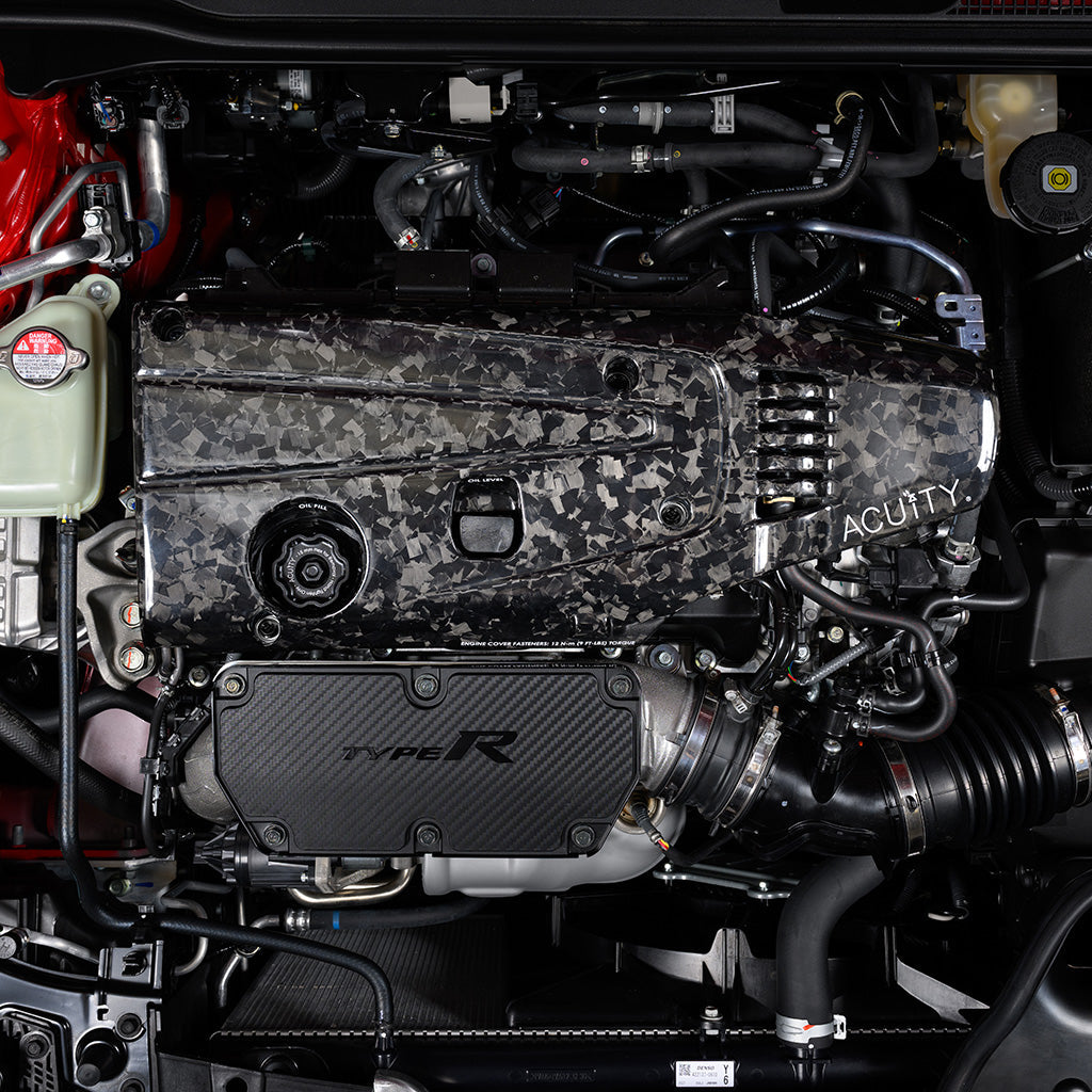K20C Engine Cover in Forged Carbon Fiber, Gloss Finish