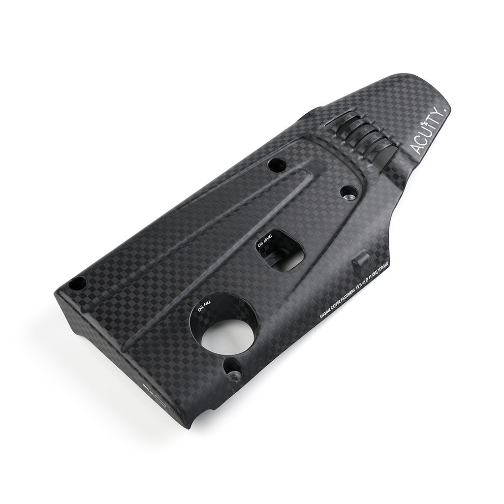 K20C Engine Cover in Spread Tow Carbon Fiber, Satin Finish
