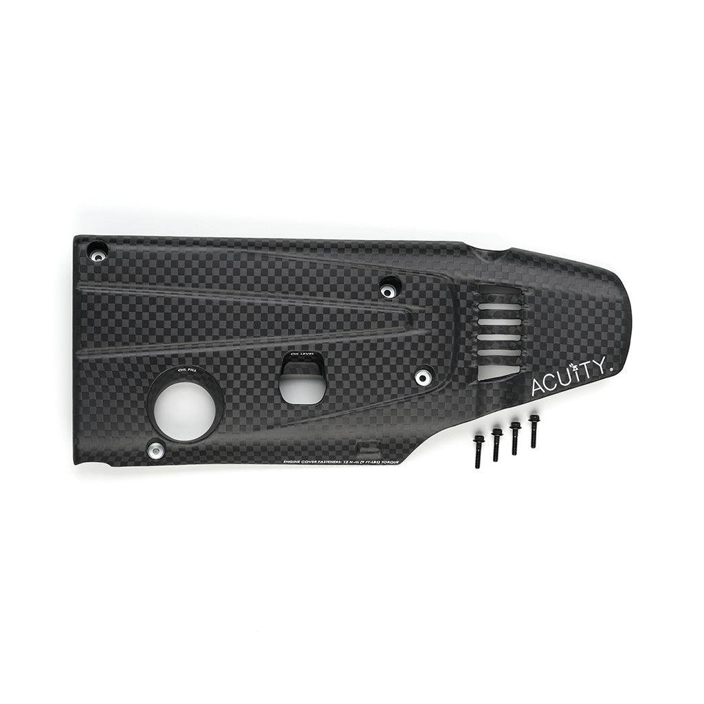 K20C Engine Cover in Spread Tow Carbon Fiber, Satin Finish