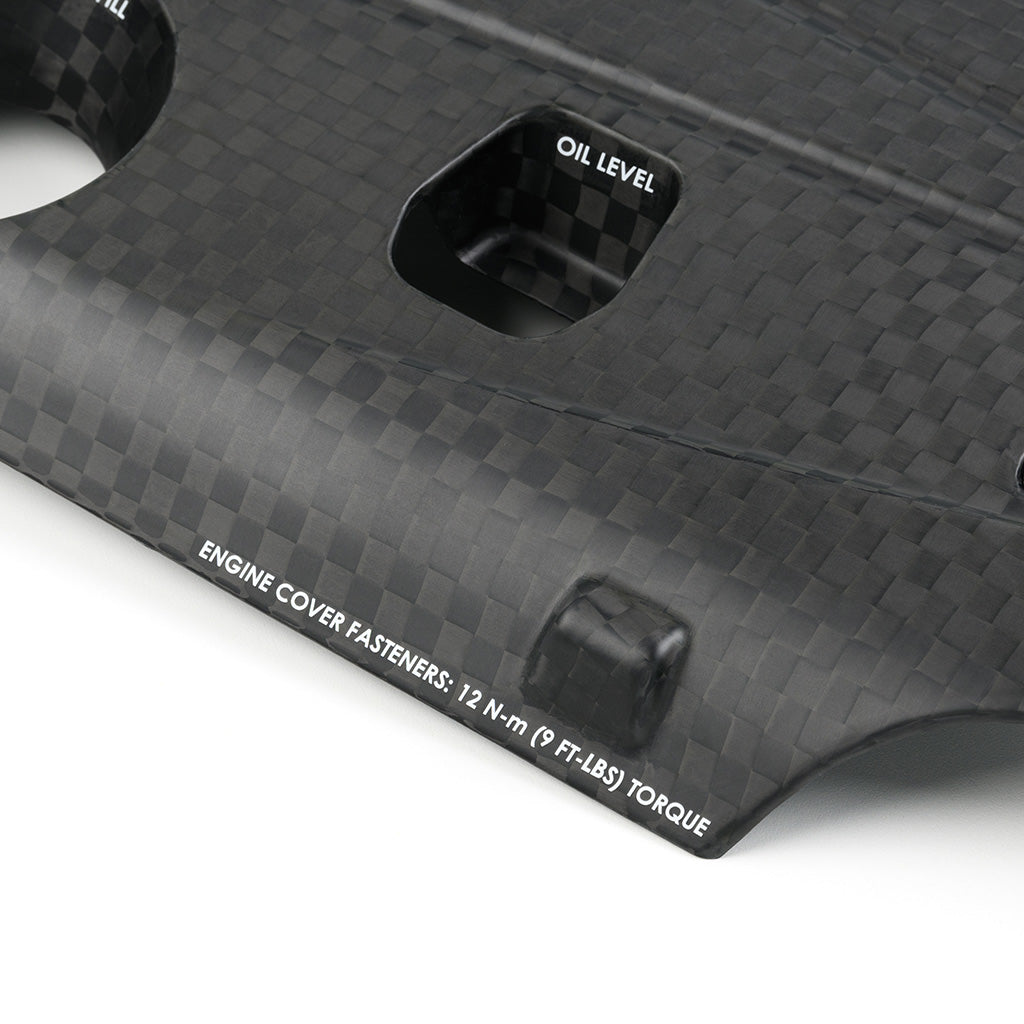 K20C Engine Cover in Spread Tow Carbon Fiber, Satin Finish