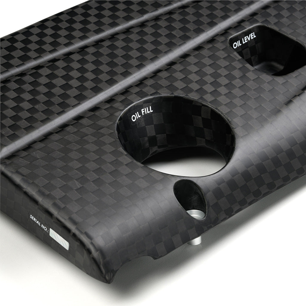 K20C Engine Cover in Spread Tow Carbon Fiber, Satin Finish