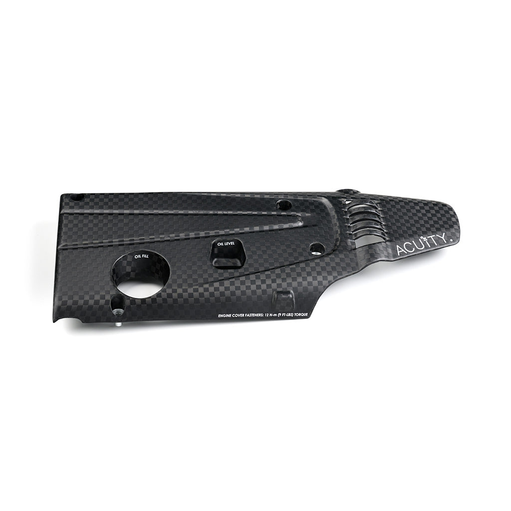 K20C Engine Cover in Spread Tow Carbon Fiber, Satin Finish