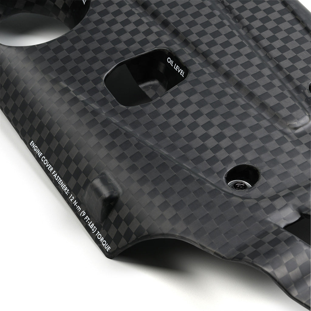 K20C Engine Cover in Spread Tow Carbon Fiber, Satin Finish