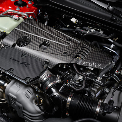 K20C Engine Cover in Spread Tow Carbon Fiber, Satin Finish