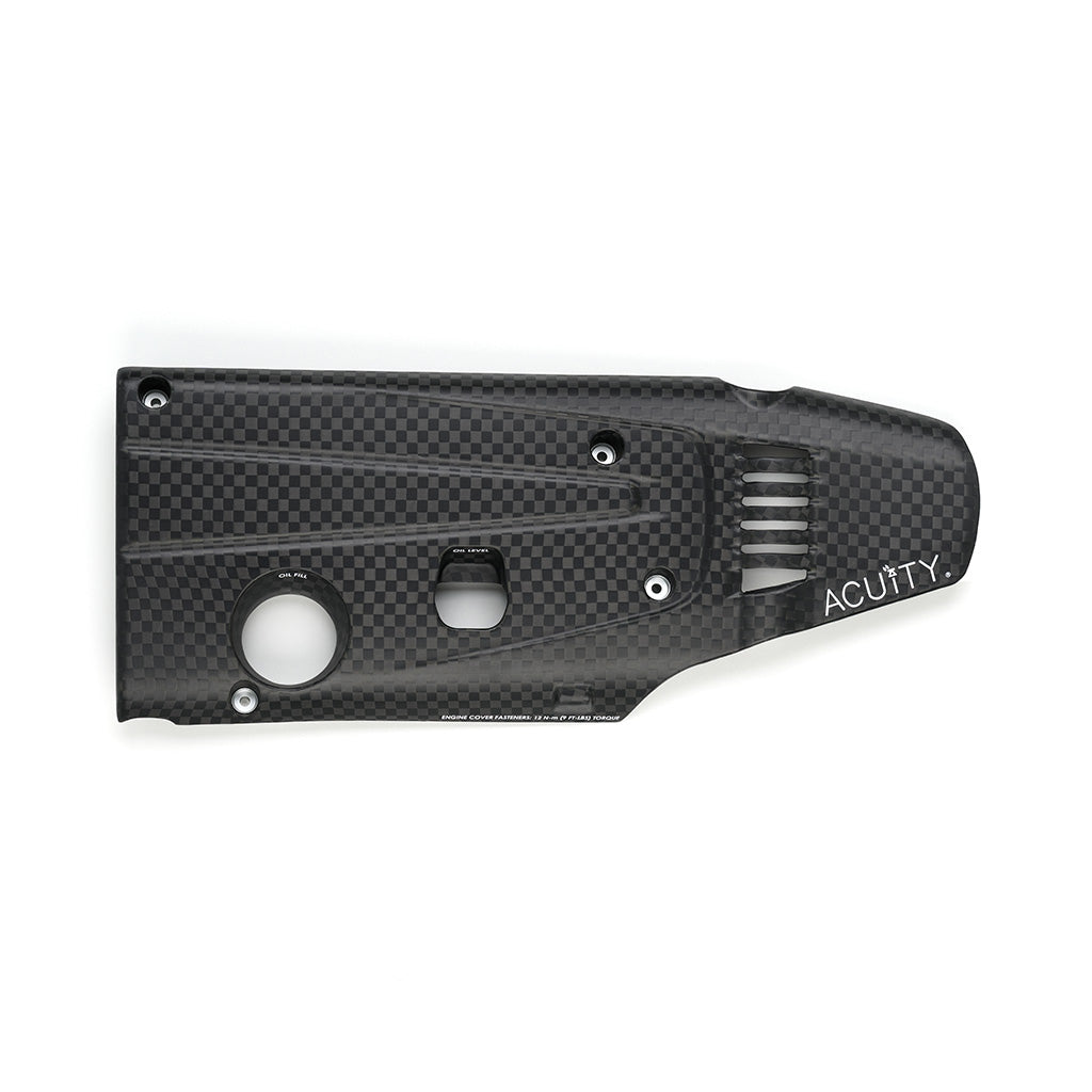 K20C Engine Cover in Spread Tow Carbon Fiber, Satin Finish