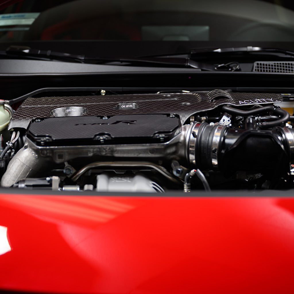 K20C Engine Cover in Spread Tow Carbon Fiber, Satin Finish