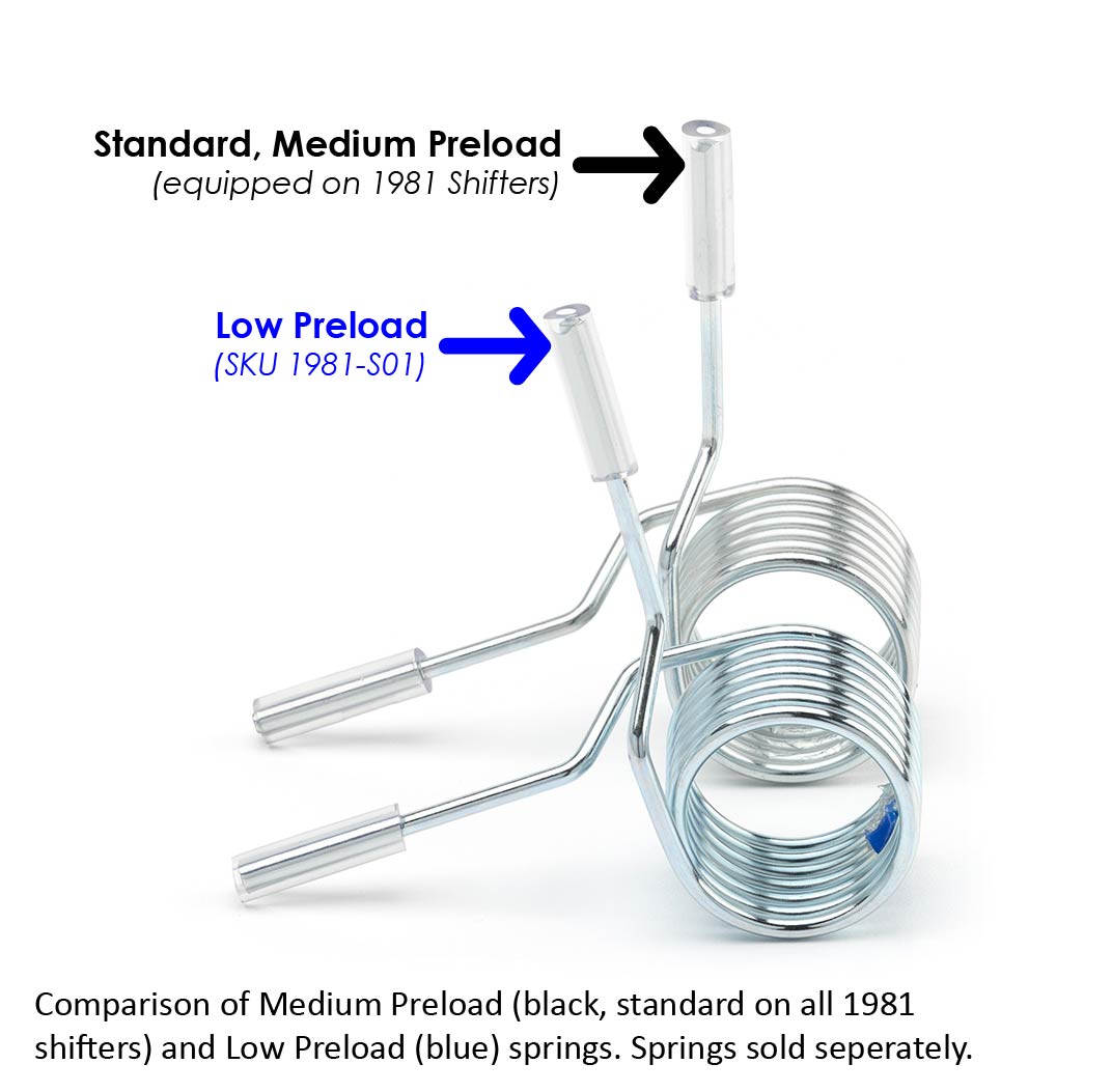 Low Preload Centering Spring for 1981-LHD and 1981-RHD Shifters