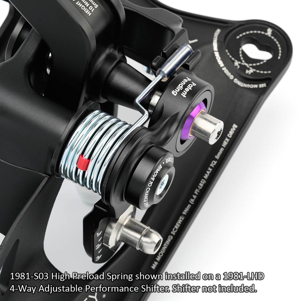 High Preload Centering Spring for 1981-LHD and 1981-RHD Shifters
