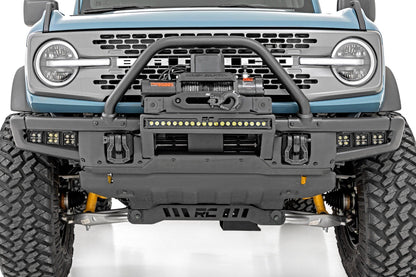High Winch Mount | All Models | 20 Inch Black Single Row LED | Ford Bronco (21-24)