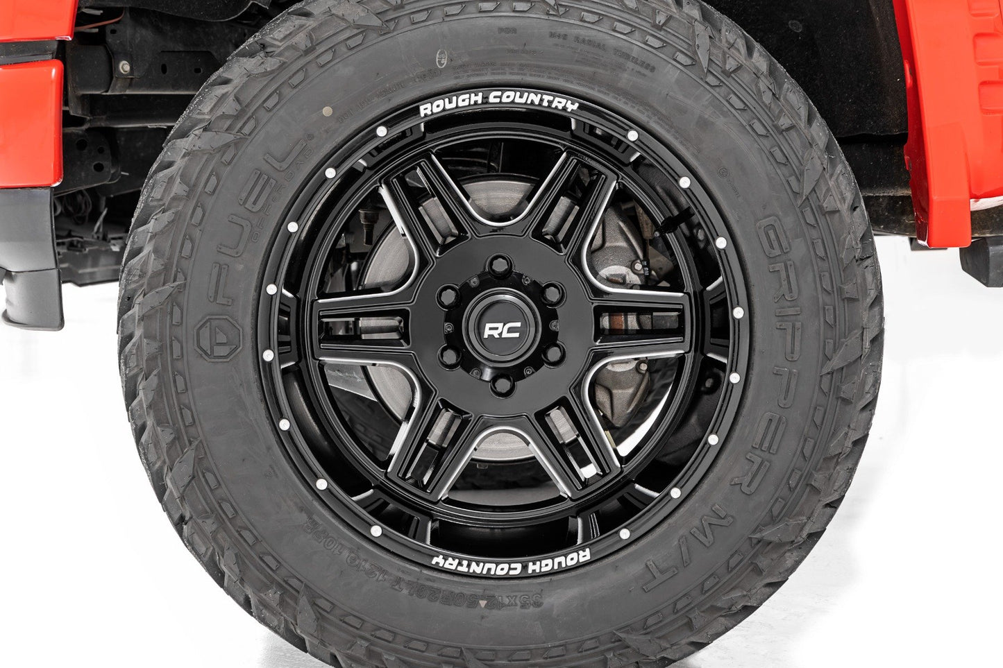 Rough Country 92 Series Wheel | Machined One-Piece | Gloss Black | 22x12 | 8x180 | -44mm