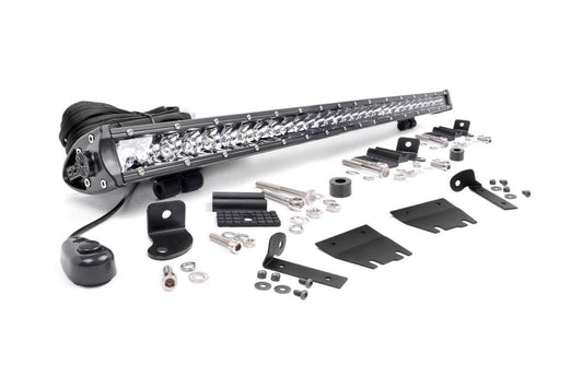 LED Light Kit | Hood Mount | 30" Chrome Single Row | Jeep Gladiator JT/Wrangler JL (18-24)