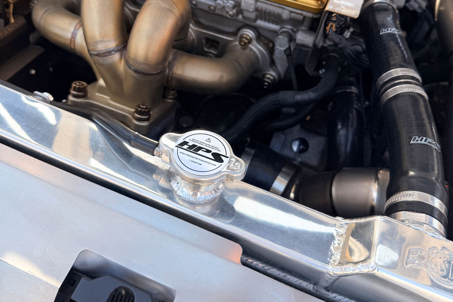 HPS High-Pressure 1.3 bar Stainless Steel Radiator Cap, Type A, Spring-Loaded, 2068-40S