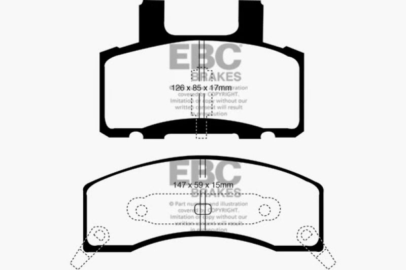 EBC 90-93 Chevrolet C20 8600 LB Greenstuff Front Brake Pads