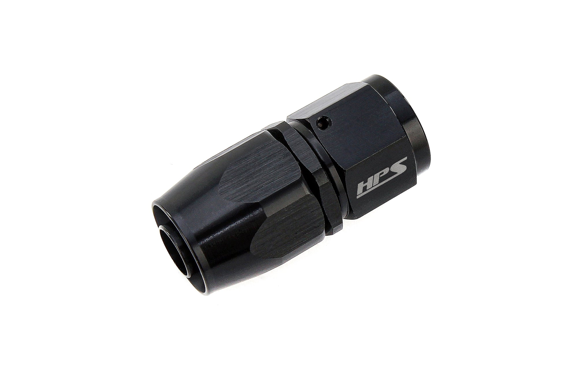 HPS Performance Straight -16 Compression Double Swivel Hose End to AN Female Aluminum Black