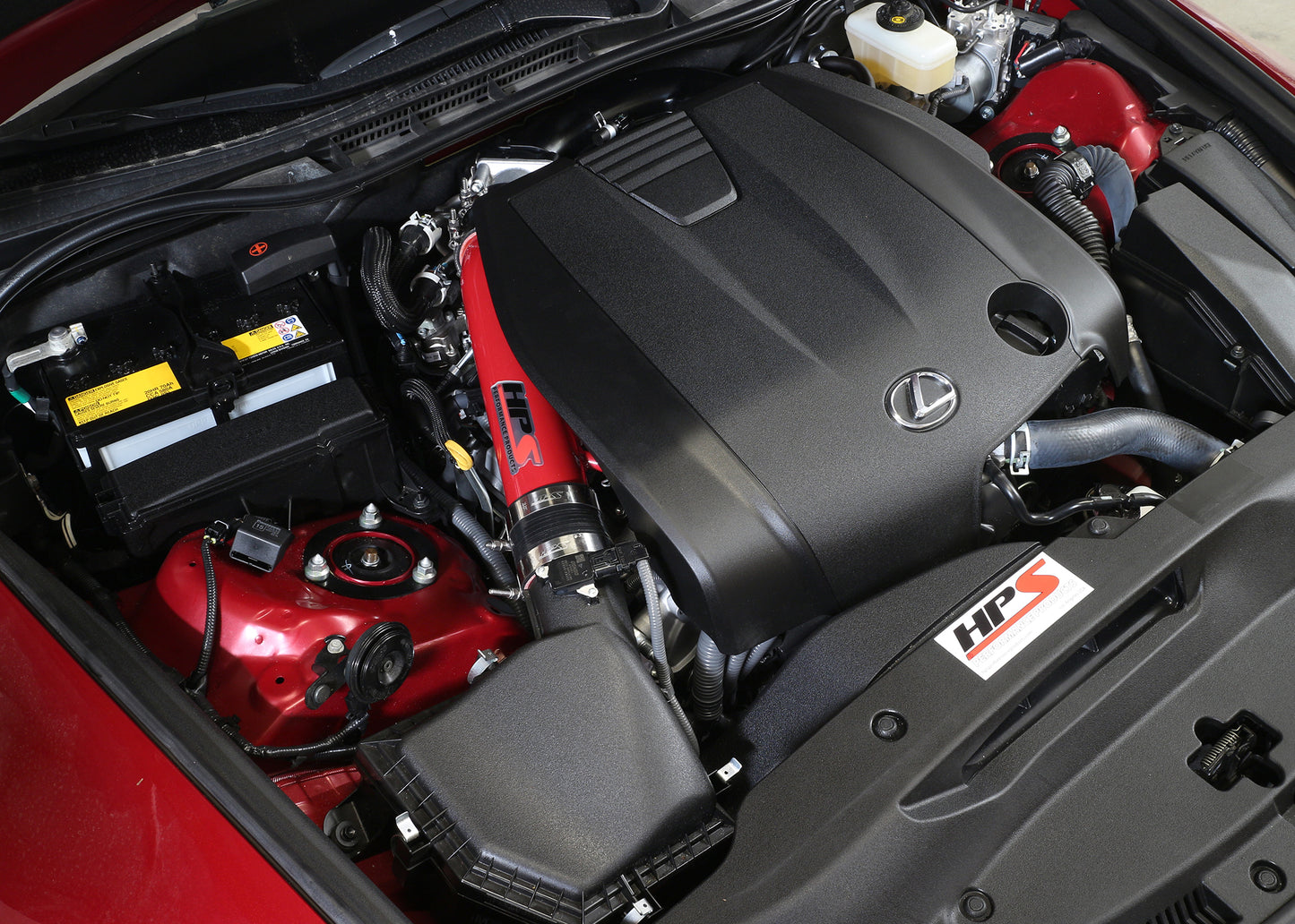 HPS Performance Post MAF Air Intake Aluminum Tube, Red, 27-559R