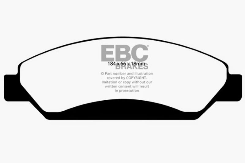 EBC 07 Cadillac Escalade 6.2 2WD Greenstuff Front Brake Pads