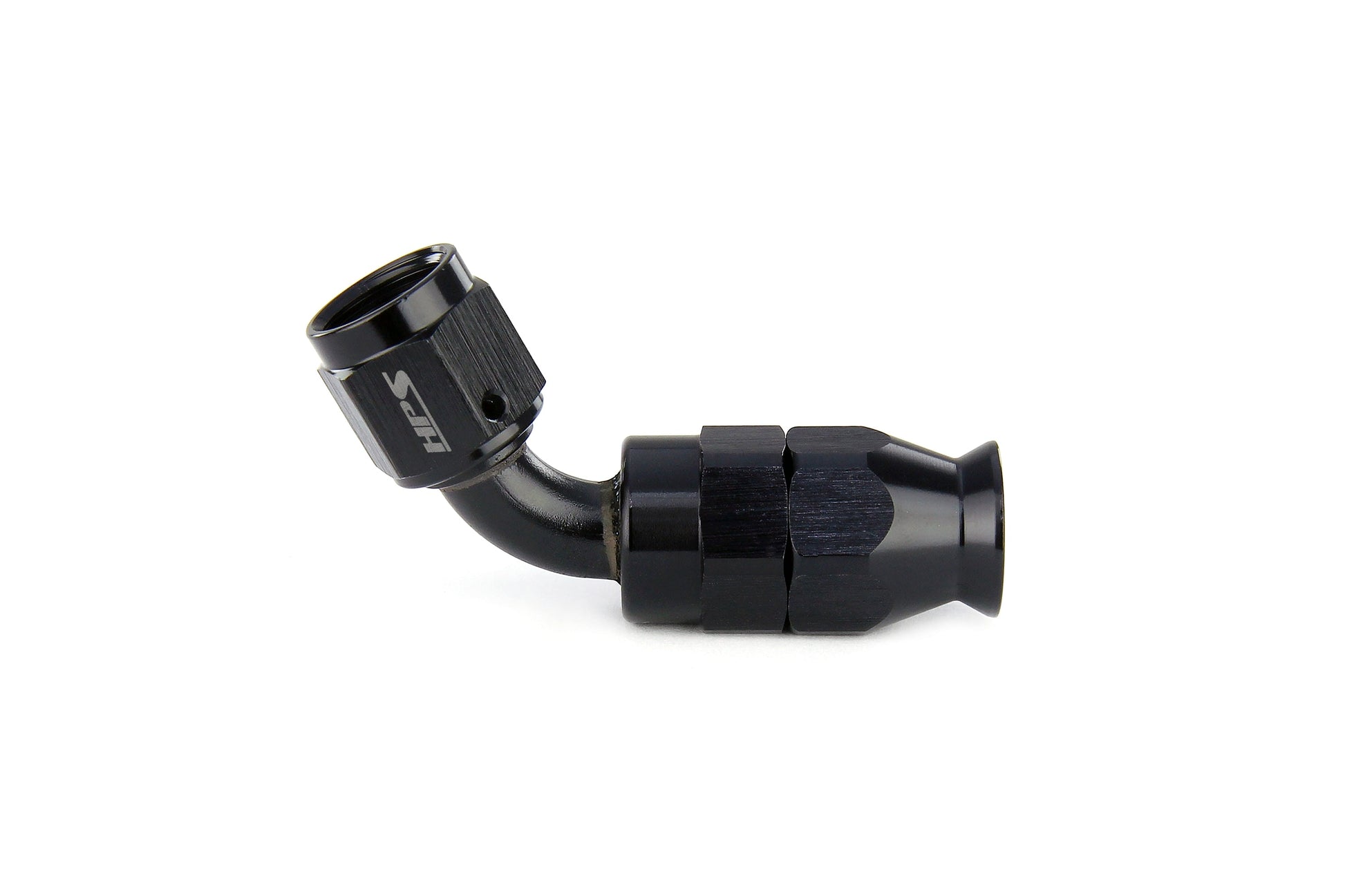 HPS Performance 60 Degree -3 Compression Teflon Hose End to AN Female for Stainless Steel Reinforced PTFE Hose Aluminum Black