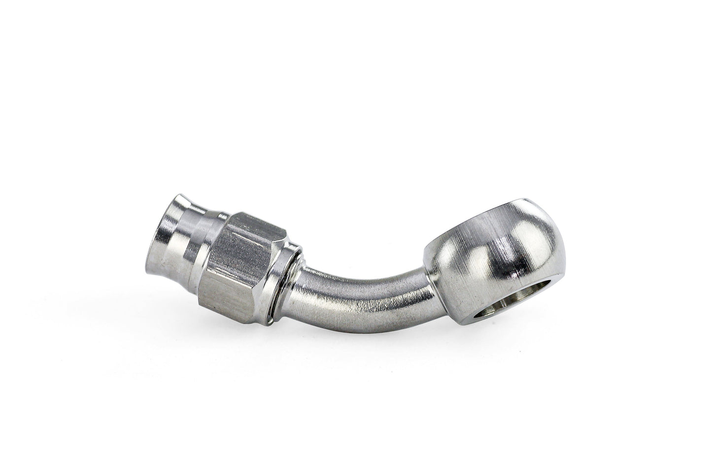 HPS Performance 45 Degree -3 Compression Teflon Hose End to AN Female with 10mm Banjo for PTFE Hose Stainless Steel