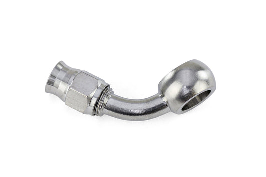 HPS Performance 60 Degree -3 Compression Teflon Hose End to AN Female with 10mm Banjo for PTFE Hose Stainless Steel