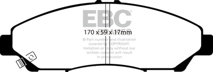 EBC 07-13 Acura MDX 3.7 Greenstuff Front Brake Pads