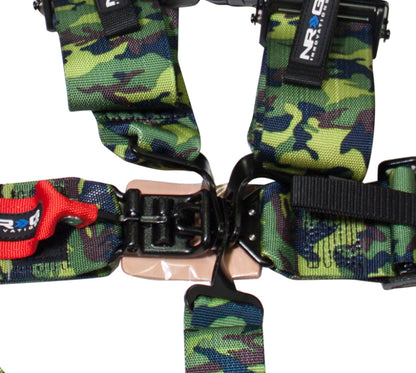 NRG SFI 16.1 5pt 3in. Seat Belt Harness/ Latch Link - Camo