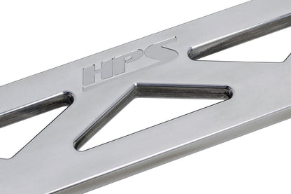 HPS Performance Aluminum Front Strut Tower Brace Bar, Polished, 42-100P