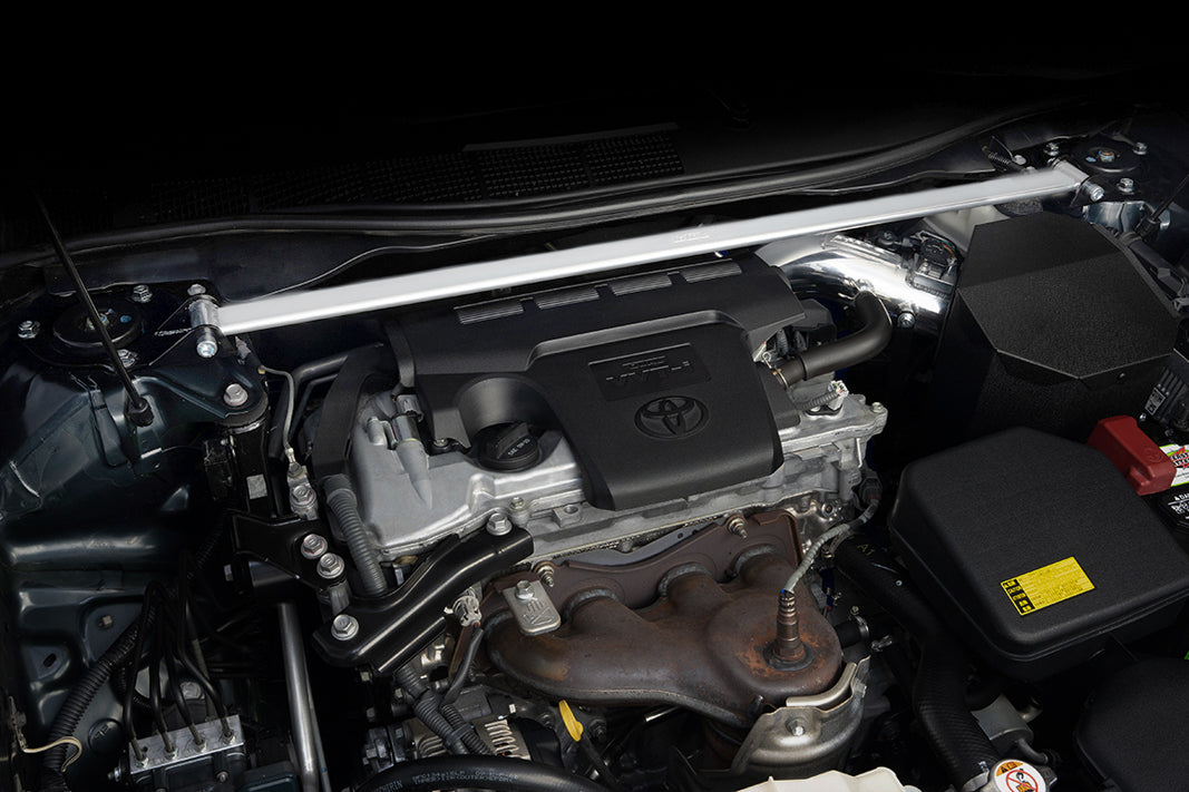 HPS Performance Aluminum Front Strut Tower Brace Bar, Polished, 42-102P