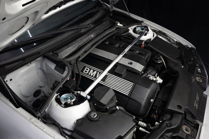 HPS Performance Aluminum Front Strut Tower Brace Bar, Polished, 42-103P