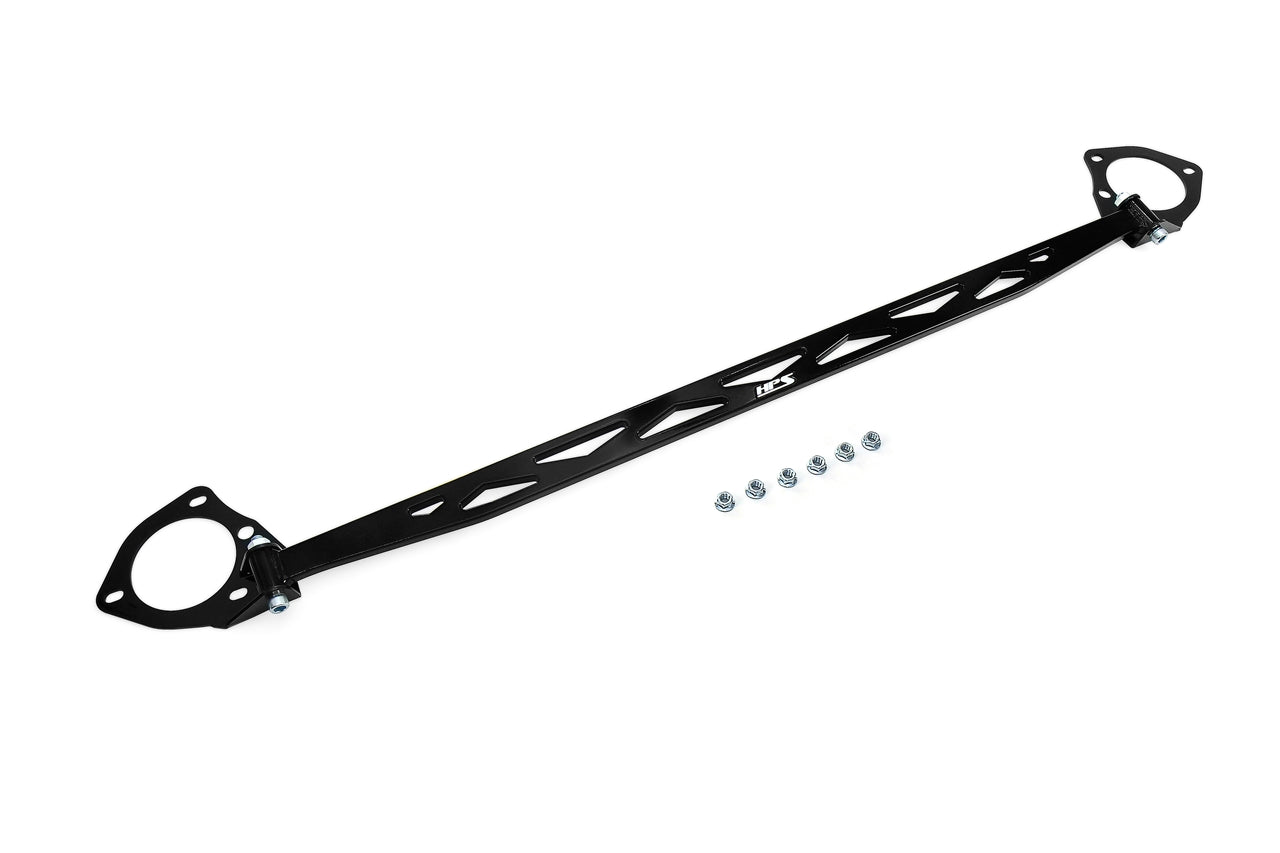HPS Performance Aluminum Front Strut Tower Brace Bar Polished 42-104P