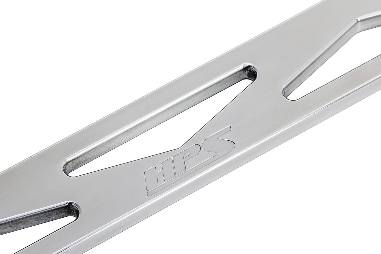HPS Performance Aluminum Front Strut Tower Brace Bar, Polished, 42-104P