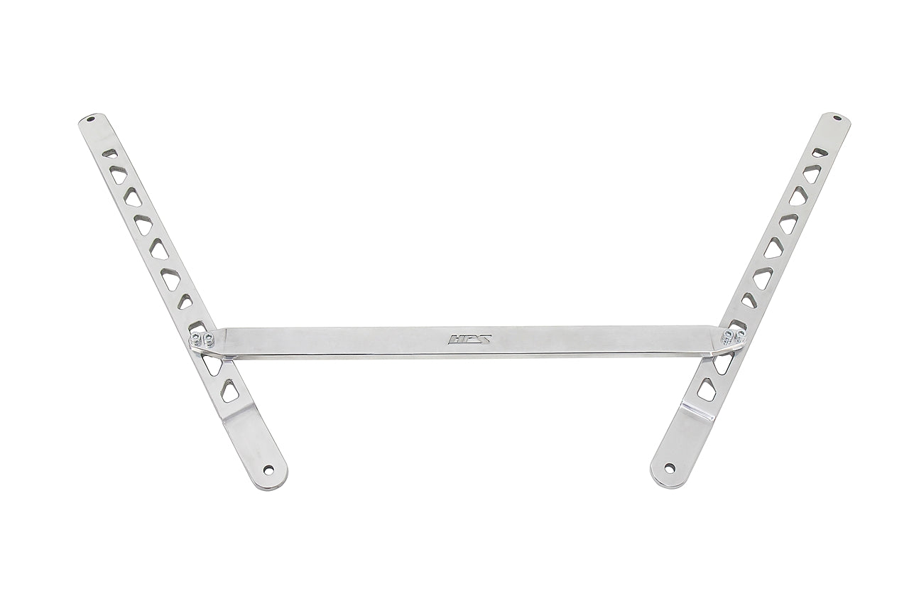HPS Performance Aluminum Front Strut Brace Bar Polished 42-105P