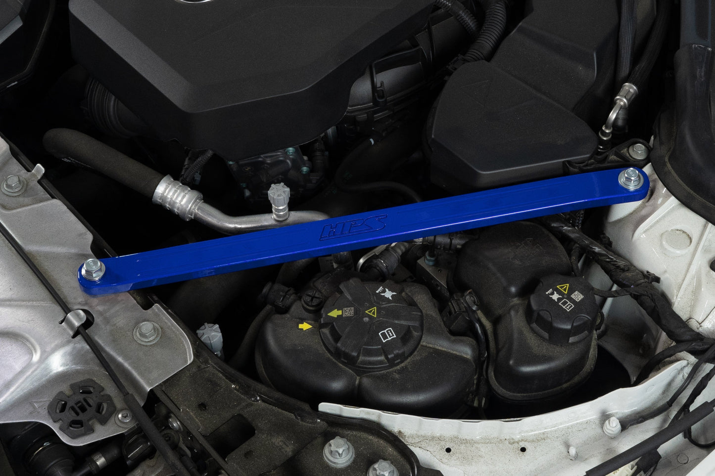 HPS Performance Front Billet Strut Bar Cross Brace, Blue, 42-115BL