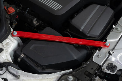 HPS Performance Front Billet Strut Bar Cross Brace, Red, 42-115R