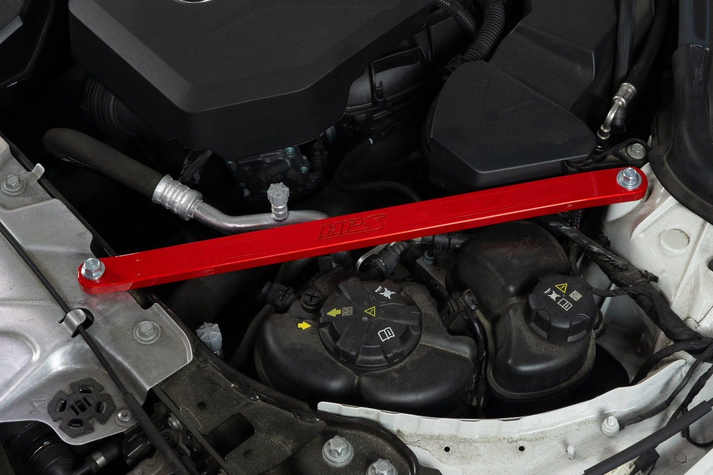 HPS Performance Front Billet Strut Bar Cross Brace, Red, 42-115R
