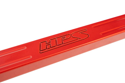 HPS Performance Front Billet Strut Bar Cross Brace, Red, 42-115R
