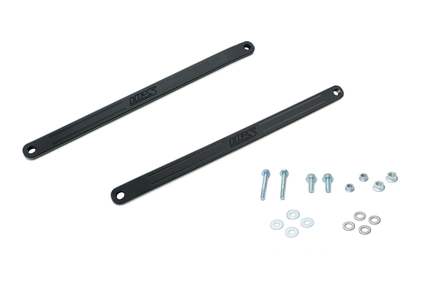 HPS Performance Front Billet Strut Bar Cross Brace, Black, 42-115WB