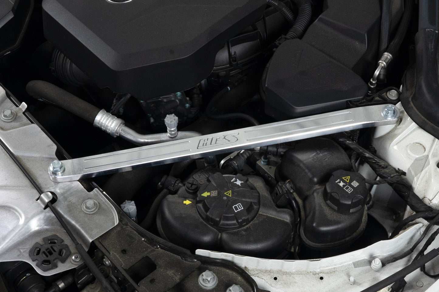 HPS Performance Front Billet Strut Bar Cross Brace, Black, 42-115WB
