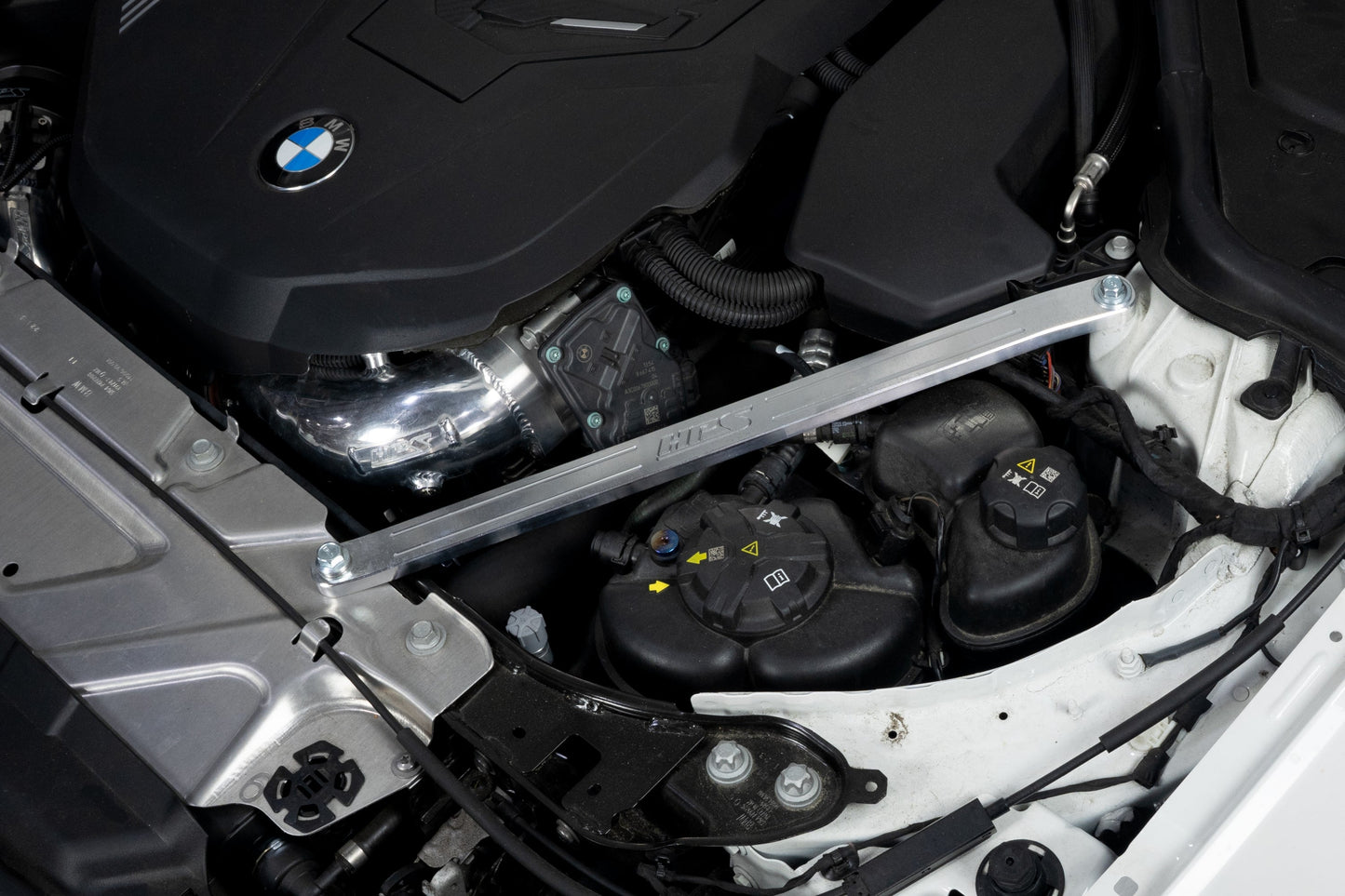 HPS Performance Front Billet Strut Bar Cross Brace, Black, 42-115WB