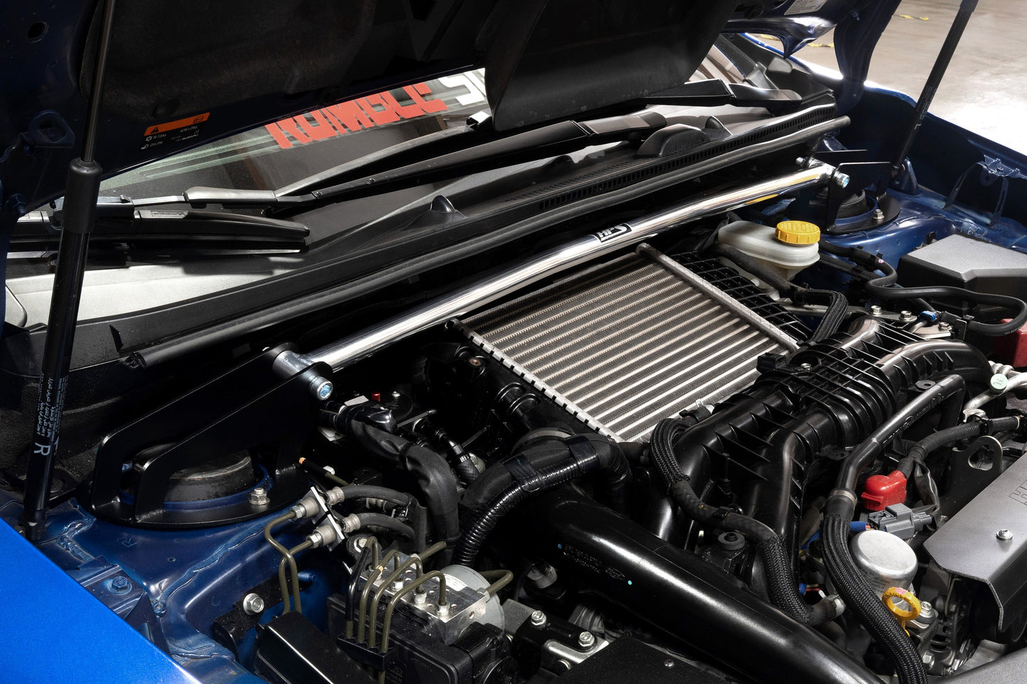 HPS Performance Aluminum Front Strut Tower Brace Bar, Polished, 42-116P