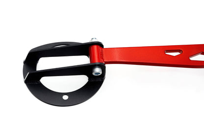 HPS Performance Aluminum Front Strut Tower Brace Bar, Red, 42-118R