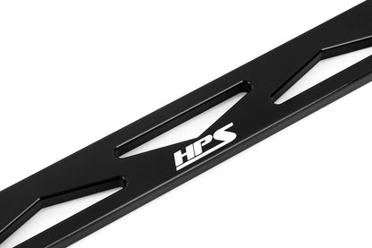 HPS Performance Aluminum Front Strut Tower Brace Bar, Black, 42-118WB