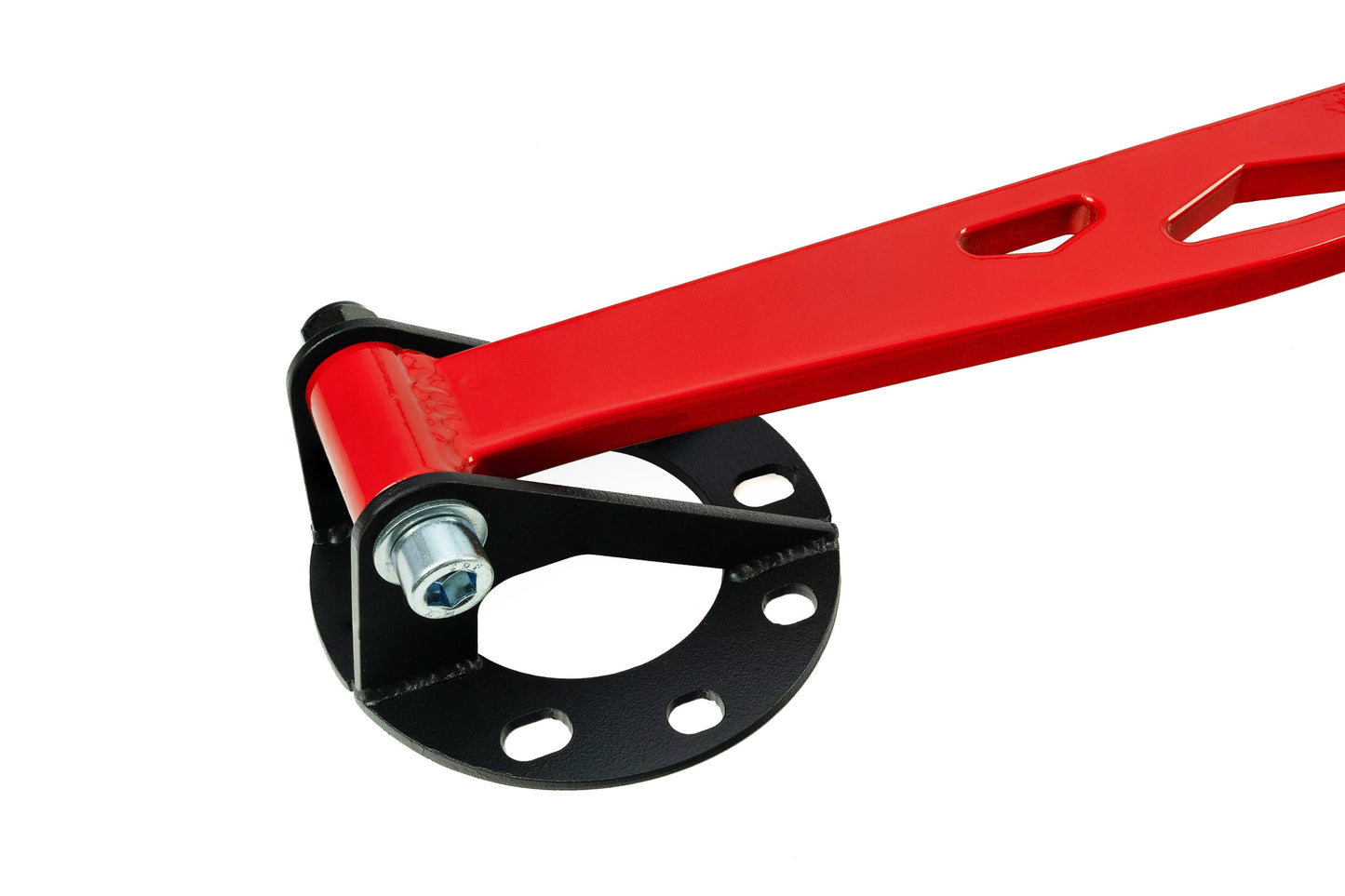 HPS Performance Aluminum Front Strut Tower Brace Bar, Red, 42-119R