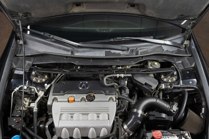 HPS Performance Aluminum Front Strut Tower Brace Bar, Black, 42-119WB